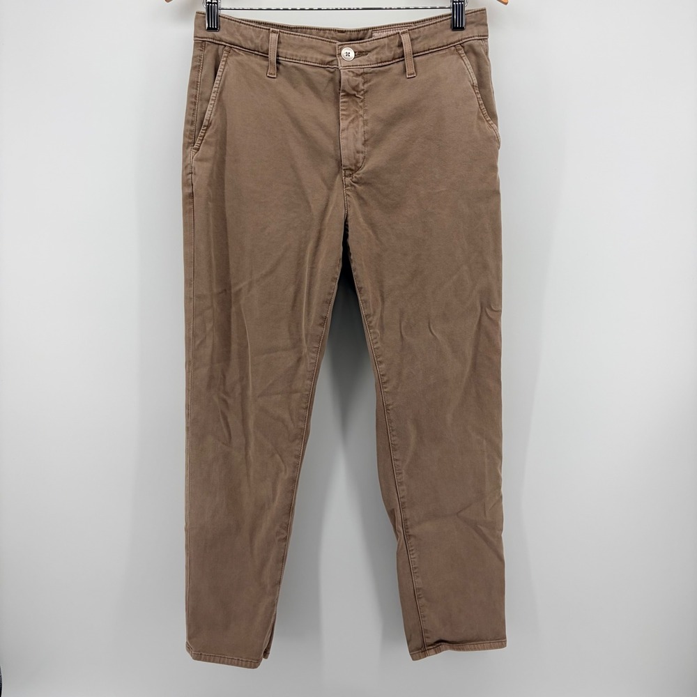 AG Adriano Goldschmied Caden Tailored Trouser Brown Chino Pants Womens Size 28